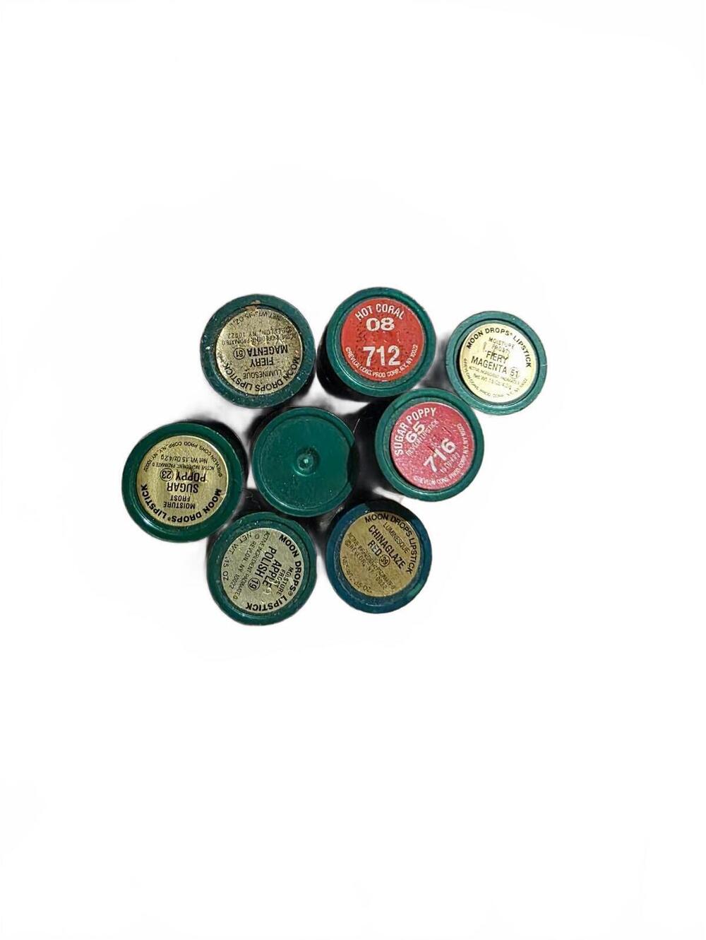 8 Vtg Rare Revlon Moon Drops Lipstick Variety of Shades